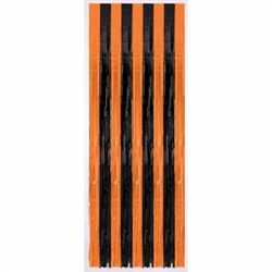 Orange/Black Door Curtain | Halloween Decorations