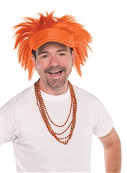 Orange Spiked Visor Hat | Party Supplies