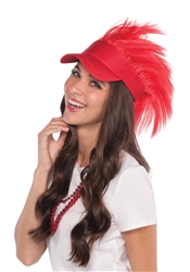 Red Spiked Visor Hat | Party Supplies