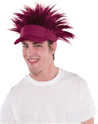 Burgundy Spiked Visor Hat | Party Supplies