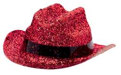Red Mini Glitter Cowboy Hat