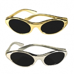 Silver & Gold Oval Glasses | Party Supplies
