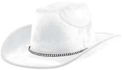 White Velour Cowboy Hat | Party Supplies