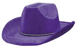 Purple Velour Cowboy Hat | Party Supplies