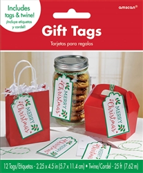 Holly Container Tags | Party Supplies