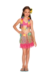 Rainbow Hula Skirt - Child | Luau Party Supplies