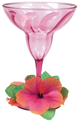 Floral Paradise Warm 12 oz. Margarita Glasses  | Party Glasses
