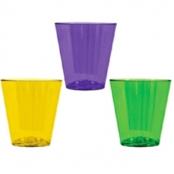 Mardi Gras Plastic Shot Glasses | Mardi Gras Tableware