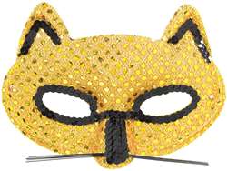 Metallic Fancy Cat Mask | Halloween Party Supplies