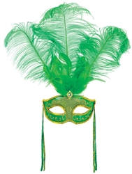 St. Patrick's Feather Mask | St. Patrick's Day Mask