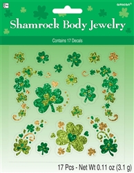 Shamrock Glitter Body Jewelry | St. Patrick's Day Glitter Jewelry
