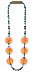 Blinking Light-Up Bead Necklace | Light-Up Mardi Gras Necklce