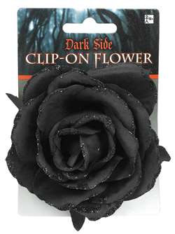 Goth Clip On Flower | Party Supplies