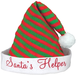 Striped Santa's Helper Hat | Party Supplies