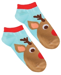 Reindeer No Show Socks | Party Supplies