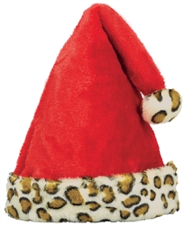 Animal Print Cuff Santa Hat | Party Supplies