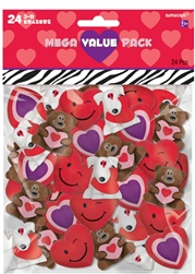 Valentine's Day 3-D Eraser Mega Value Pack | Valentine's Day Erasers