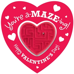 Valentine Cards with Heart Maze Puzzles | Valentine's Day Card Puzzle