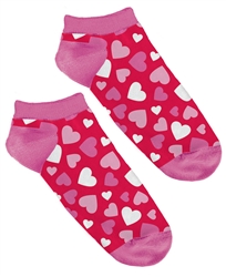Valentine Hearts No Show Socks | Party Supplies