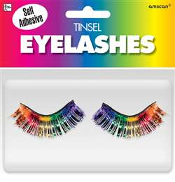 Rainbow Tinsel Eyelashes | Party Supplies