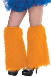 Orange Plush Leg Warmers