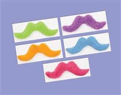 Neon Plush Moustache Favors