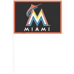 Miami Marlins Plastic Flags | Party Supplies