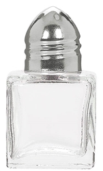 Mini Glass Salt & Pepper Shakers w/Metal Cap | Party Supplies