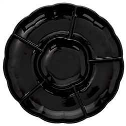Compartment Tray - Black | Party Supplies
