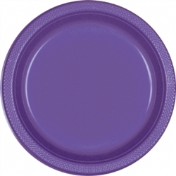 New Purple 9" Plastic Round Plates  | Party Supplies