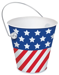 Red, White & Blue Bucket | Party Supplies