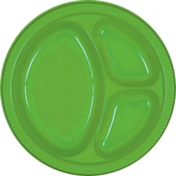 Kiwi Plastic 10Â¼" Divided Plates | St. Patrick's Day Tableware