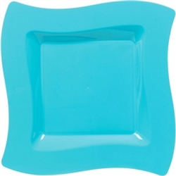 Wavy Square 10" Plates - Caribbean | Party Supplies