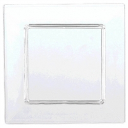 Clear Mini Plastic Square Plate | Party Supplies