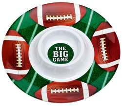 Football Chip & Dip Plastic Tray | Party Supplies