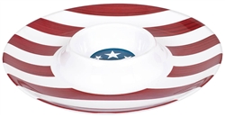 Patriotic Round Chip & Dip Platter | 4th of July Tableware