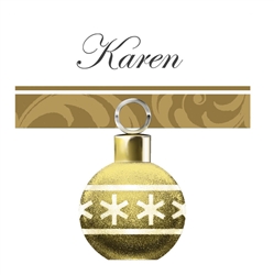Gold Ornament Place Card Holders w/Place Cards | Party Supplies