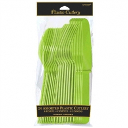 Kiwi Plastic Assorted Cutlery | St. Patrick's Day Tableware