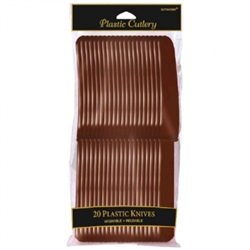 Chocolate Brown Knives - 20ct. | Party Supplies