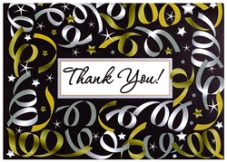 Silver Streamers Value Pack Thank You Cards | Party Supplies
