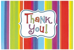 Celebration Stripe Thank You Card | Party Supplies