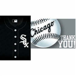 Chicago White Sox Invitation & Thank You Card Set | Party Supplies