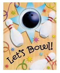 Let's Bowl Novelty Invitation | Party Supplies