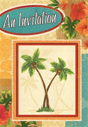 Palm Tree Party Folded Invitations | Party Supplies