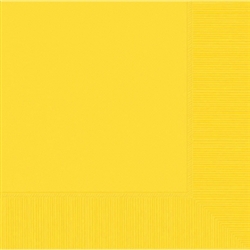 Yellow Sunshine 3-Ply Beverage Napkins - 20ct | Party Napkins