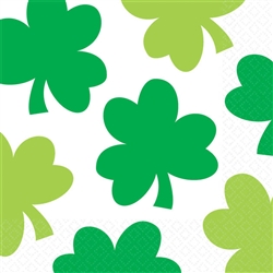 Shamrock Shimmer Beverage Napkins | Party Supplies