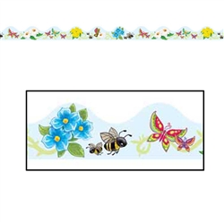 Butterflies & Flowers Border Trim