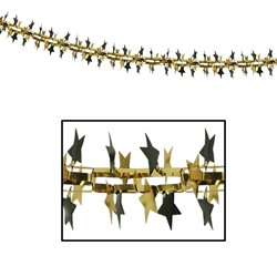 Black & Gold Star Garland/Column