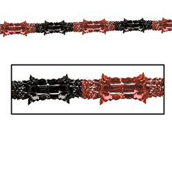 Black & Red Metallic Garland