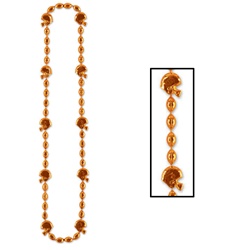 Orange Football Beads